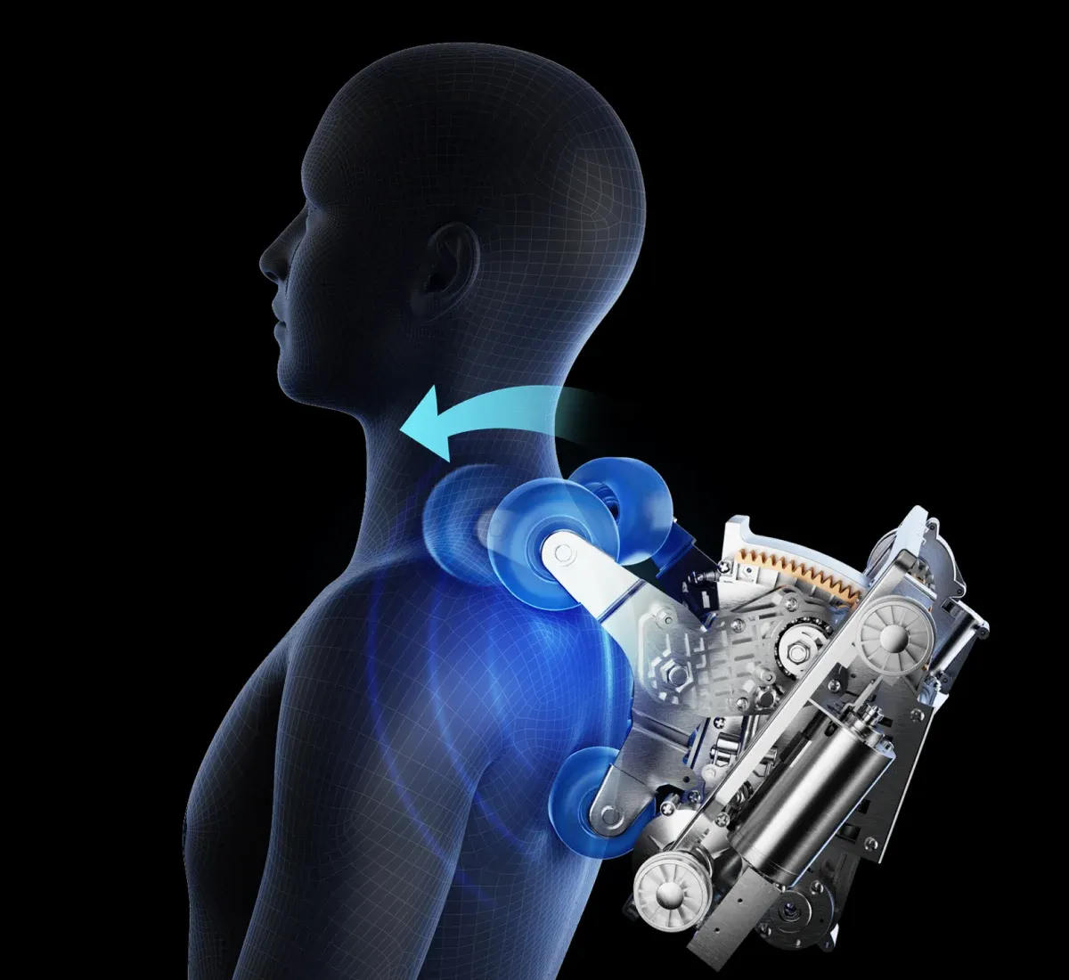 Automatic or fixed-point massage - the EVEREST FLEX II massage chair offers both.